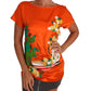 Dolce & Gabbana Silk Orange Lemon Crystal T-shirt Top