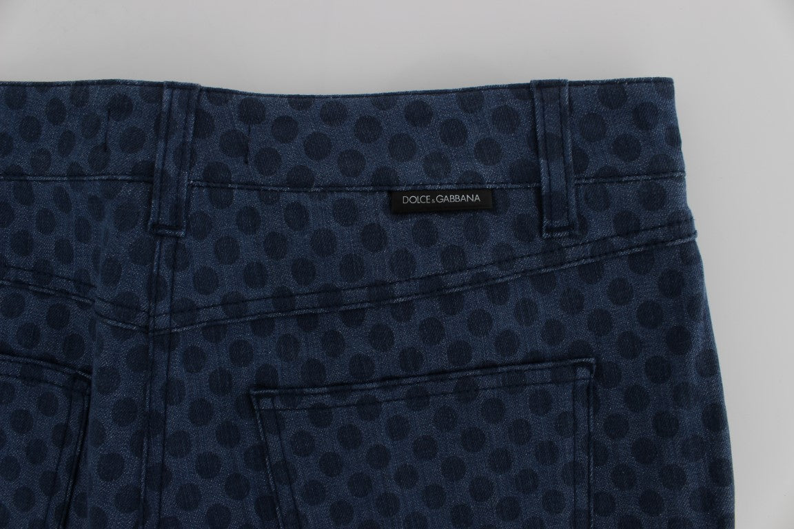 Dolce & Gabbana Polka Dotted Stretch Capri Jeans