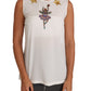 Dolce & Gabbana White Silk Embellished Crystal Sequin Fairy Top