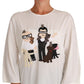 Dolce & Gabbana White Silk #dgfamily Blouse T-shirt