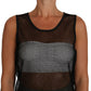 Dolce & Gabbana Black Mesh Transparent Blouse T-shirt