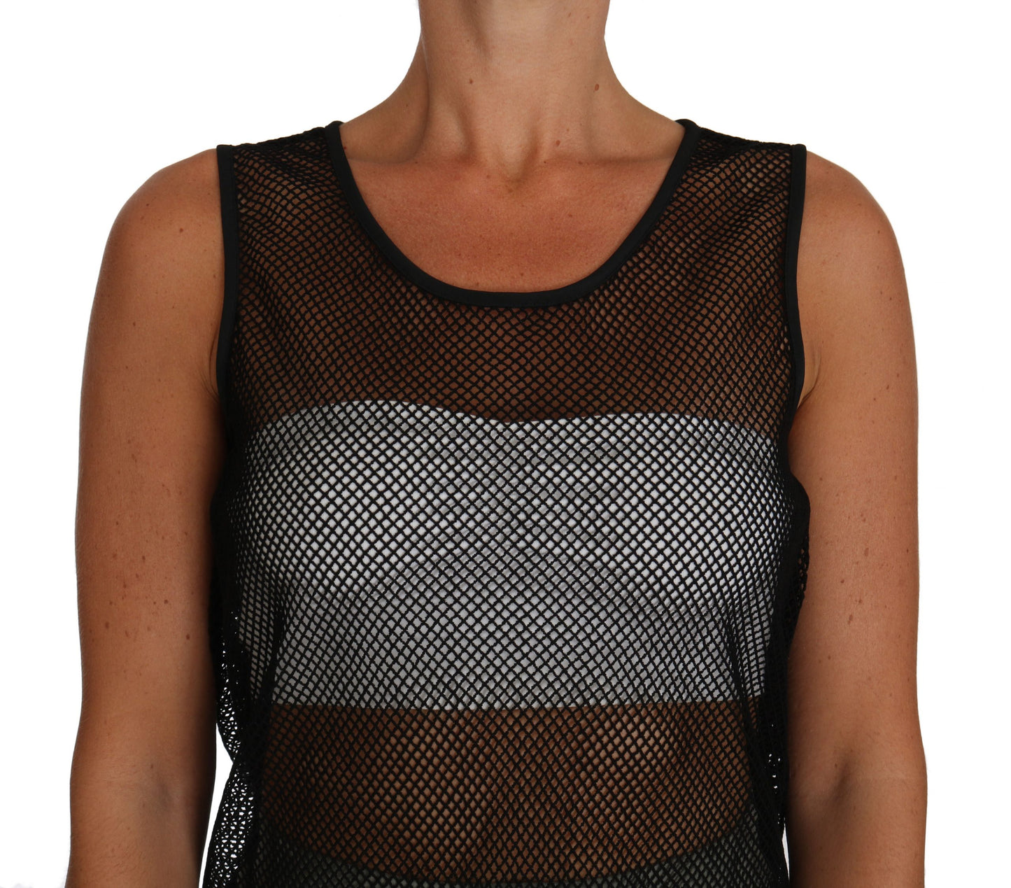 Dolce & Gabbana Black Mesh Transparent Blouse T-shirt