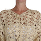 Dolce & Gabbana Chic Beige Crochet Raffia Cardigan