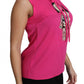 Dolce & Gabbana Pink Family Silk Tank  Mama Blouse Top Shirt