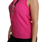 Dolce & Gabbana Pink Family Silk Tank  Mama Blouse Top Shirt