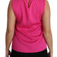 Dolce & Gabbana Pink Family Silk Tank  Mama Blouse Top Shirt