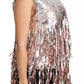 Dolce & Gabbana Golden Pink Sequined Fringe Tank Top