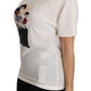 Dolce & Gabbana White Silk Stretch #dgfamily T-shirt