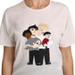 Dolce & Gabbana White Silk Stretch #dgfamily T-shirt