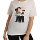 Dolce & Gabbana White Silk Stretch #dgfamily T-shirt