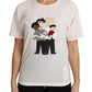 Dolce & Gabbana White Silk Stretch #dgfamily T-shirt