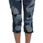 Dolce & Gabbana Stretch Blue Patchwork Jeans Shorts