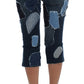 Dolce & Gabbana Stretch Blue Patchwork Jeans Shorts