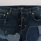 Dolce & Gabbana Stretch Blue Patchwork Jeans Shorts