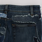 Dolce & Gabbana Stretch Blue Patchwork Jeans Shorts