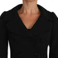 Dolce & Gabbana Black Short Fitted Wool Cropped Jacket Blazer