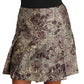 Dolce & Gabbana A-Line Mini Floral Print Jaquard Skirt