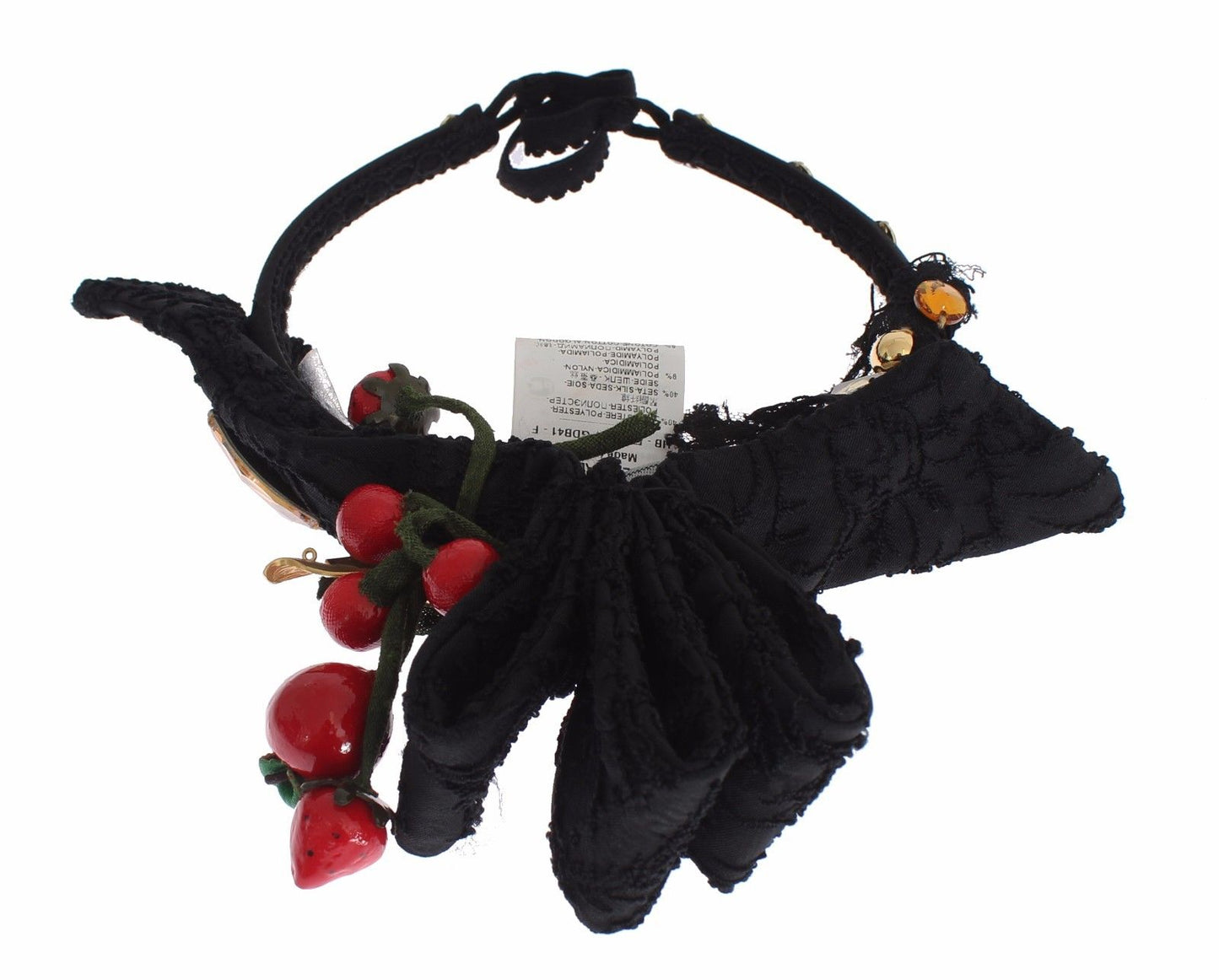 Dolce & Gabbana Diadem Headband Tiara Berry Fruit Crystal Bow Hair