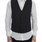 Dolce & Gabbana Gray Striped Formal Vest