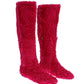 Dolce & Gabbana Pink Lamb Fur Leather Flat Boots