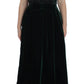 Dolce & Gabbana Green Velvet Crystal Sleeveless Maxi Dress