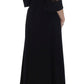 Dolce & Gabbana Black Ricamo Wool Stretch Maxi Dress