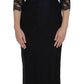 Dolce & Gabbana Black Floral Lace Long Ball Maxi Dress