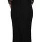 Dolce & Gabbana Black Floral Lace Long Ball Maxi Dress