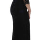 Dolce & Gabbana Black Floral Lace Long Ball Maxi Dress