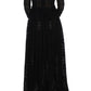 Dolce & Gabbana Black Ricamo Knitted Full Length Maxi Dress