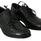 Dolce & Gabbana Green Leather Broque Oxford Wingtip Shoes