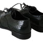 Dolce & Gabbana Green Leather Broque Oxford Wingtip Shoes