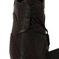 Dolce & Gabbana Brown Leather Broques Oxford Wingtip Shoes