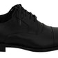 Dolce & Gabbana Black Leather Derby Formal Shoes