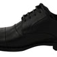 Dolce & Gabbana Black Leather Derby Formal Shoes