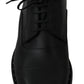 Dolce & Gabbana Black Leather Derby Formal Shoes