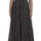 Dolce & Gabbana Dark Silk Shift Gown Full Length Dress