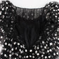 Dolce & Gabbana Black White Polka Dotted Ruffled Dress