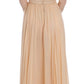 Dolce & Gabbana Beige Silk Ball Gown Full Length Dress