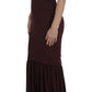 Dolce & Gabbana Bordeaux Stretch Full Length Sheath Dress