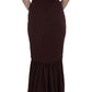 Dolce & Gabbana Bordeaux Stretch Full Length Sheath Dress