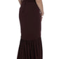 Dolce & Gabbana Bordeaux Stretch Full Length Sheath Dress