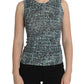 Dolce & Gabbana Blue Wool Sweater Sleeveless Pullover