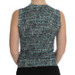 Dolce & Gabbana Blue Wool Sweater Sleeveless Pullover