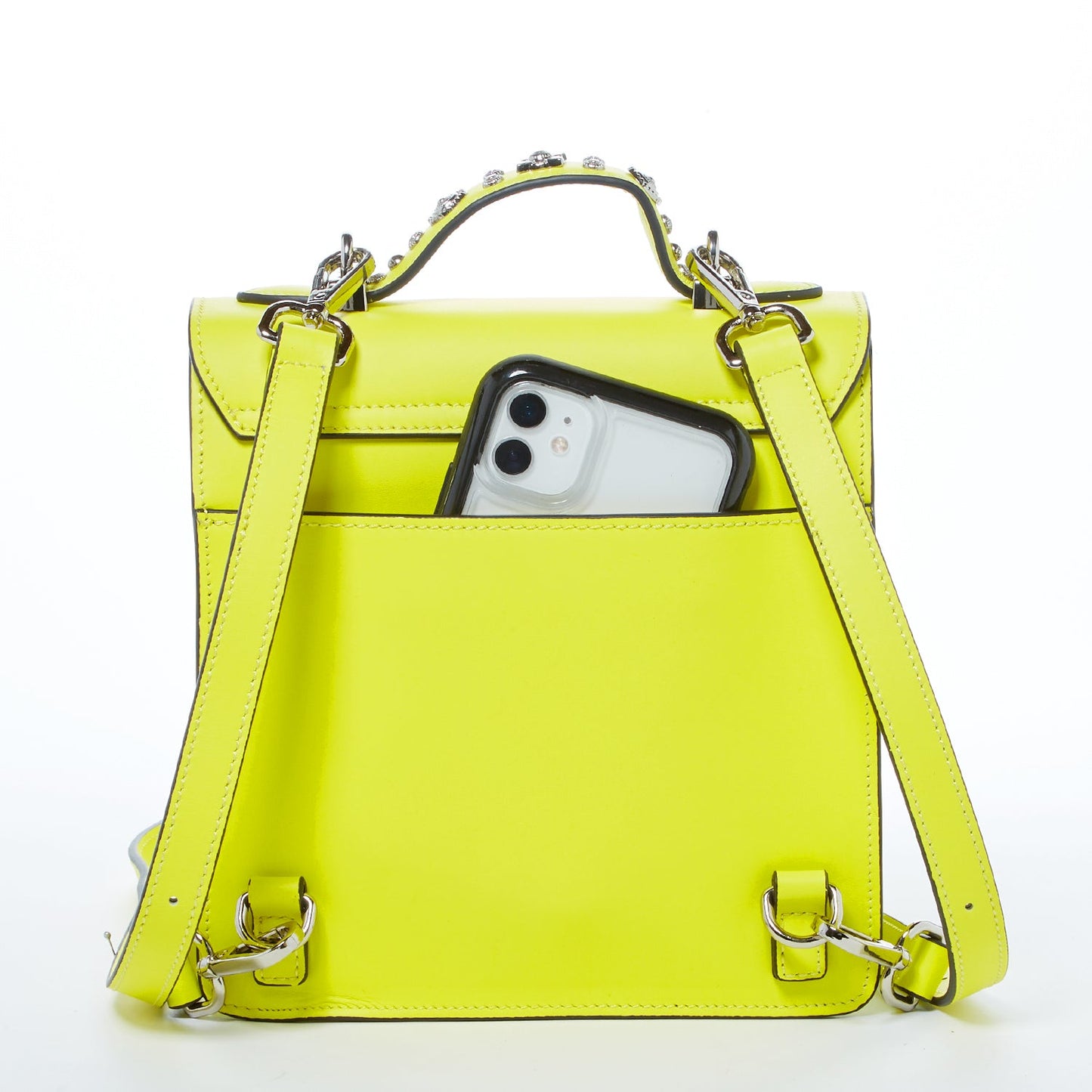 SUSU The Hollywood Yellow Leather Backpack Handbag