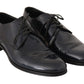 Dolce & Gabbana Blue Leather Dress Derby Formal Mens Shoes