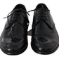 Dolce & Gabbana Blue Leather Polished Dress Derby Shoes