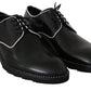 Dolce & Gabbana Black Leather White Line Dress Derby Shoes