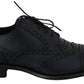 Dolce & Gabbana Dark Blue Leather Wingtip Oxford Dress Shoes