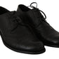 Dolce & Gabbana Black Leather Wingtip Oxford Dress Shoes